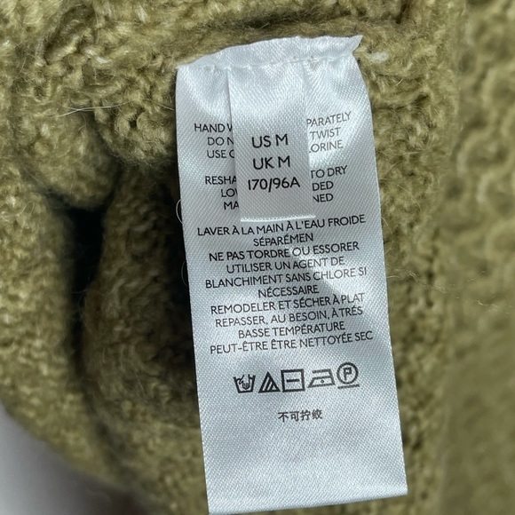 ANTHROPOLOGIE Bia Chunky Mock Neck Knit Sweater Olive Green, Size Medium - Picture 14 of 16